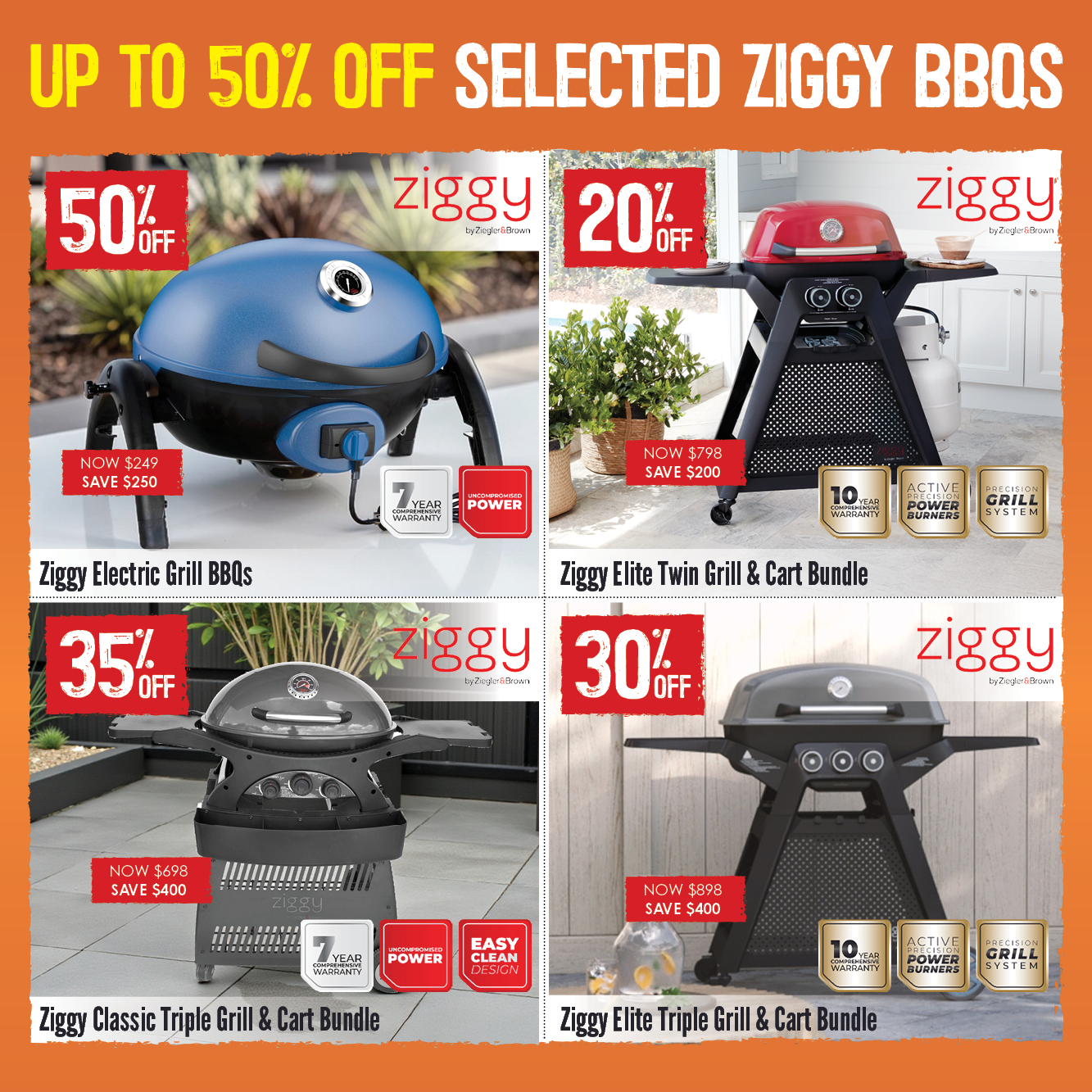 Up To 50% Off Selected Ziggy BBQs | Shop Now